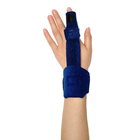 One Size Fits Broken Bone Splint Middle Finger Wrist Support Blue Color
