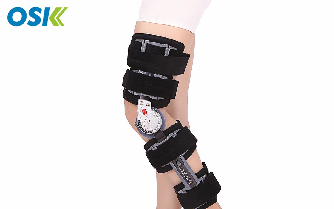 Black Lateral Knee Support With Steel Plate / ROM Hinge Skin - Fitted